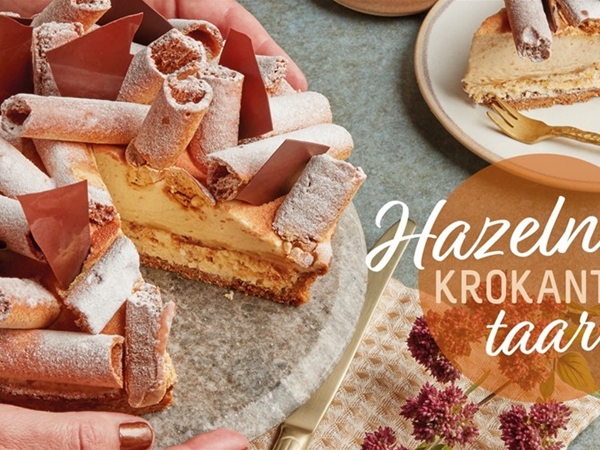 Hazelnootkrokantvlaai&nbsp;6-8 personen
